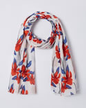 Foulard pur coton imprimé floral