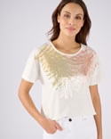 T-shirt met glanzend draadpatroon