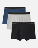 Lot de 3 boxers fermés coton biologique majoritaire