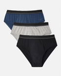 Lot de 3 slips fermés coton biologique majoritaire