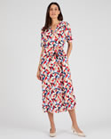 Robe imprimé graphique pure viscose