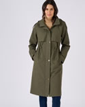 Lange parka in trenchcoatstijl