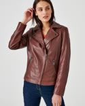 Veste cuir mouton