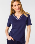 T-shirt maille jersey pur coton biologique brodé