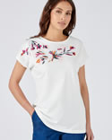 T-shirt maille jersey pur coton biologique brodé