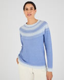 Pull jacquard et fils brillants Thermolactyl
