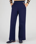 Slip-on broek in milanobreisel