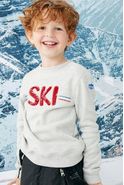 Kindersweater SKI in geruwd molton, Thermolactyl®