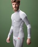 T-shirt met ritskraag, Energy Thermolactyl 4, heren