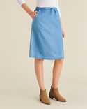Rok - Chambray, zuiver katoen