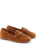 Mocassins croûte de cuir vachette fantaisie