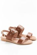 Sandales avec boucle métallique cuir mouton