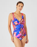 Badpak met bladmotief Perfect Fit by Damart®