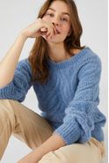 Pull maille poilue et fantaisie