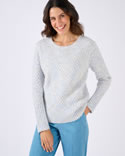 Pull maille multicolore