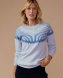Pull maille jacquard ethnique