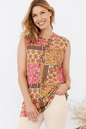 Gebloemde tuniek met patchwork