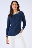 Trui platte rib fantasie