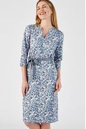 Jurk in warm tricot met grafische print