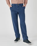 Pantalon chino coton stretch intérieur gratté