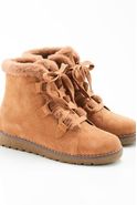 Boots à lacets + zip croûte de cuir vachette Thermolactyl