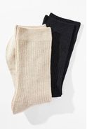 Lot de 2 paires de chaussettes maille côtelée
