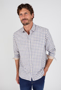 Overhemd lange mouwen kleine ruit