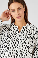 Blouse stretch imprimé taches