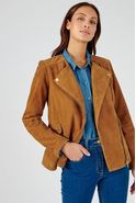 Blouson cuir de chèvre zippé