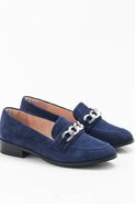 Mocassins croûte de cuir chèvre à boucle