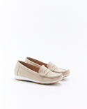 Mocassin in kalfssplitleder met reptiellook Climatyl