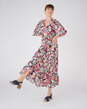 Soepele jurk met print, Climatyl®