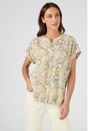 Blouse met kasjmierprint in zuivere viscose, Lenzing™ EcoVero™