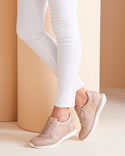 Sneakers met iriserend en gestructureerd Amortyl bovenwerk