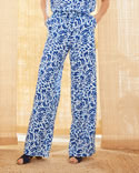 Pantalon large fluide imprimé faïence Climatyl®