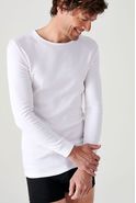 Thermolactyl T-shirt met ronde hals, geribde fleece