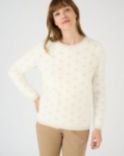 Trui jacquard pluizig breisel