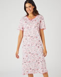 Lot de 2 chemises de nuit jersey pur coton peigné