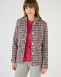 Veste doublée effet tweed fils brillants