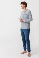 Pyjama maille jersey coton mélangé imprimé cravate
