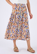 Rok volledige knoopsluiting print