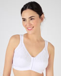 Soutien-gorge ouvert devant, dos droit, sans armatures