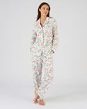 Pyjama van jerseytricot met knopen