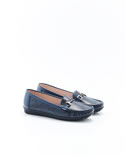 Mocassin in reptiellook met fantasiegesp
