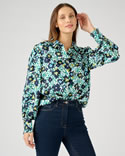 Gebloemde blouse in modal