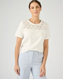 T-shirt brodé pur coton