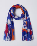Foulardsjaal met tachistische print