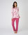 Pyjama maille côtelée, intérieur légèrement gratté