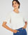 T-shirt pur coton manches brodées