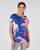 T-shirt crêpe imprimé fleuri devant